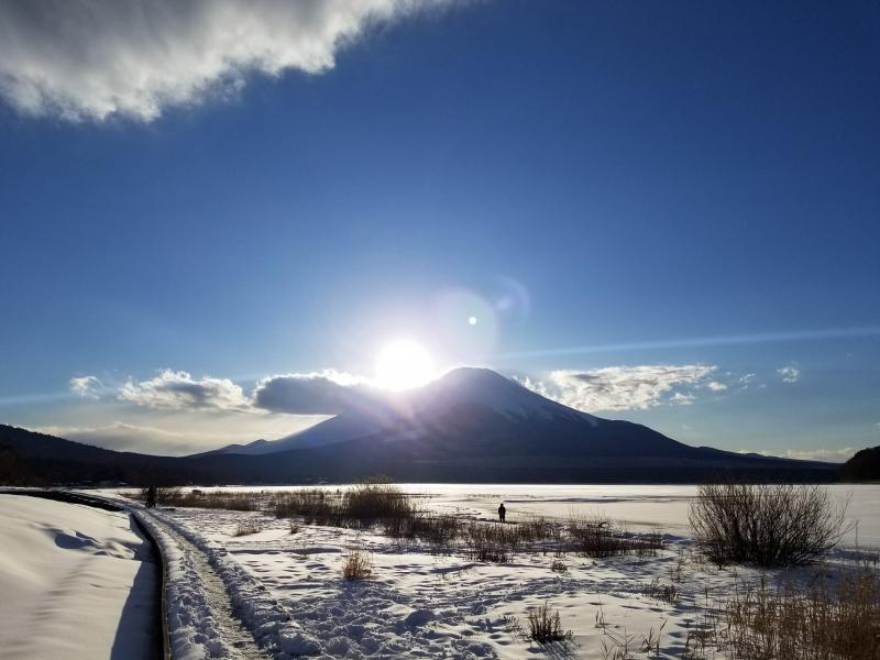 「きらら」から見た富士山（車で約10分）