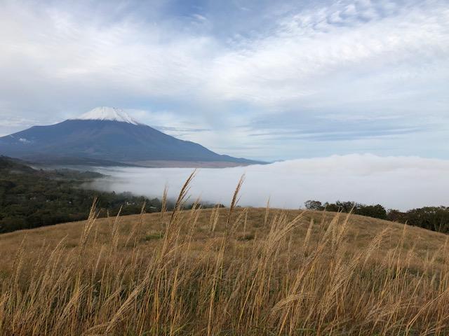 パノラマ台から富士山をのぞむ。2018年10月撮影。